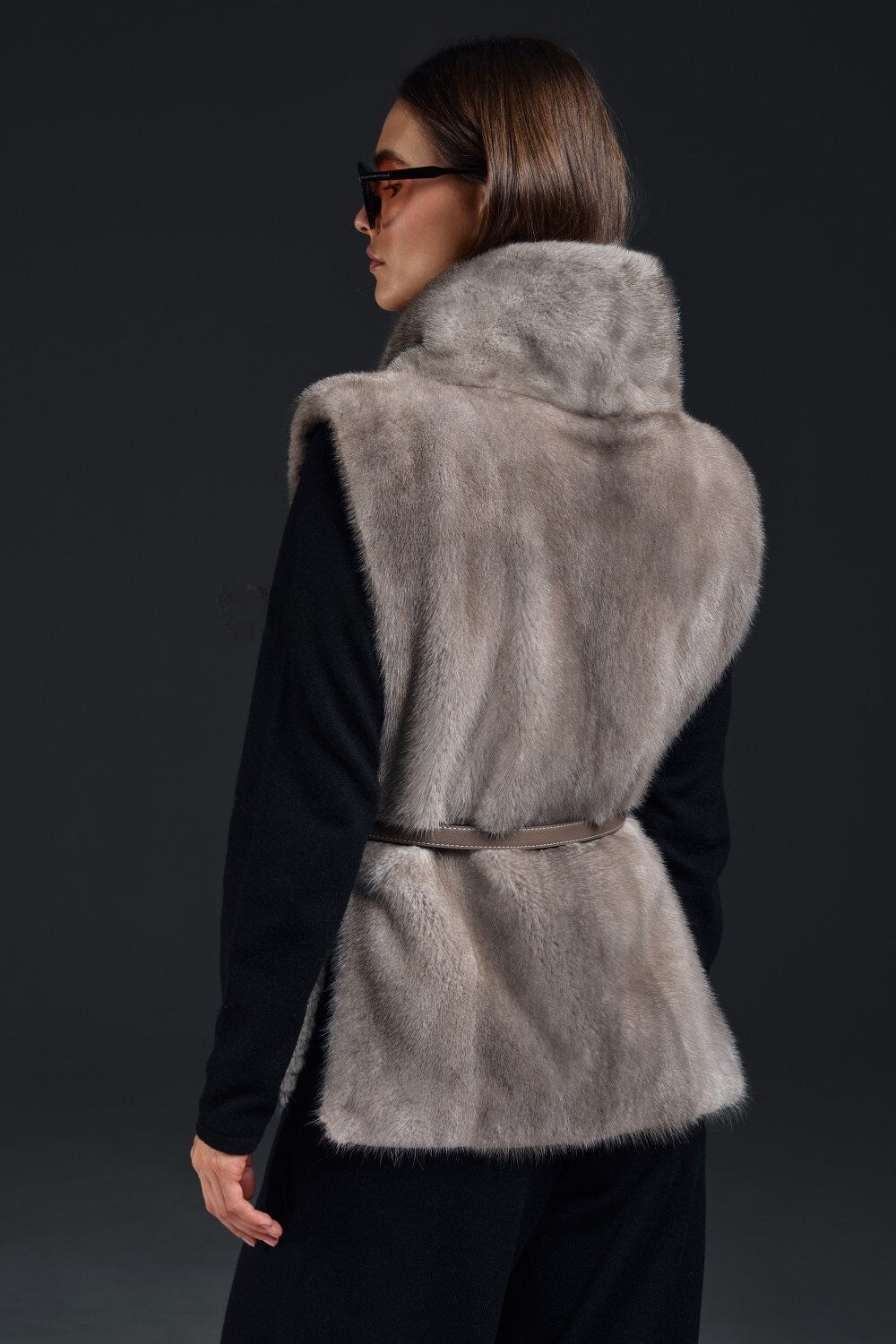 Veste en vison Charlotte Whiskey