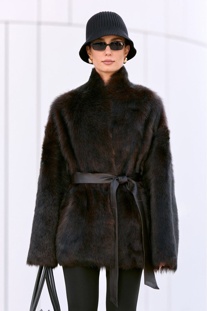 Veste Corina en peau retournée