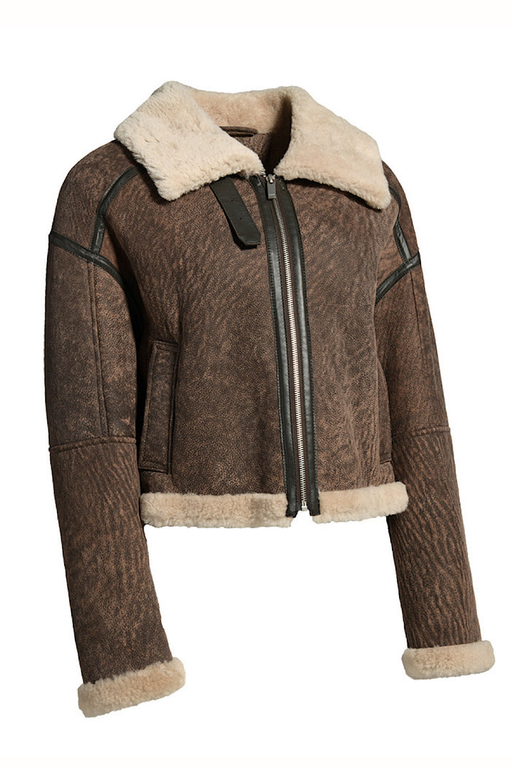 Veste Rochelle en peau de mouton retournée