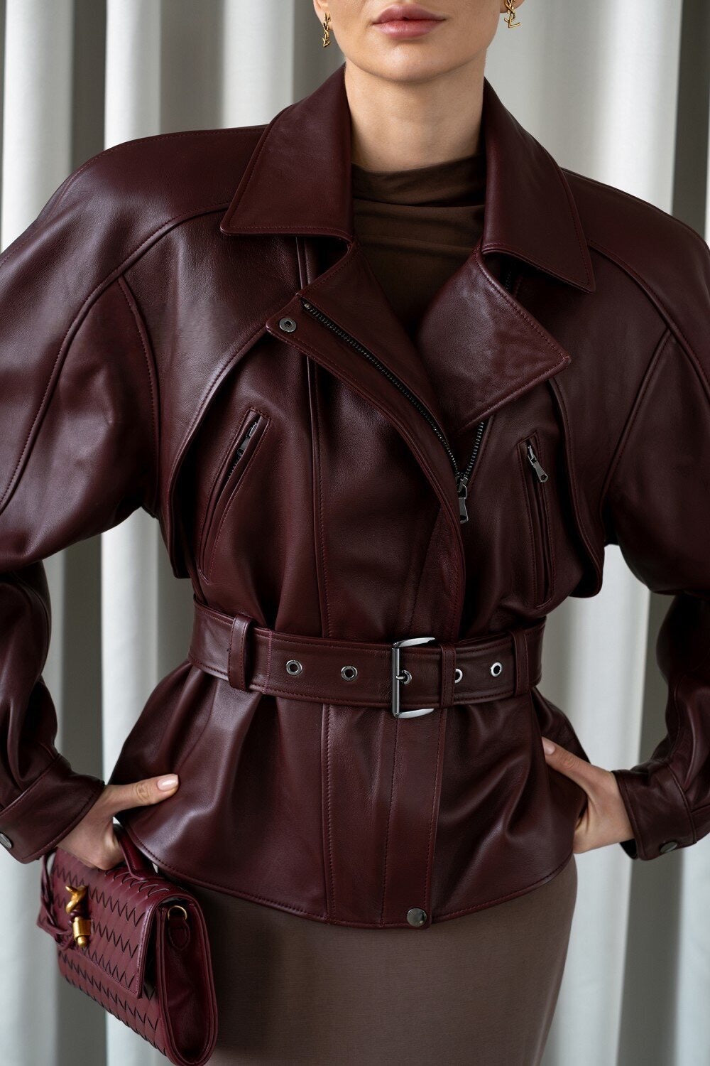 Veste en cuir Silvina