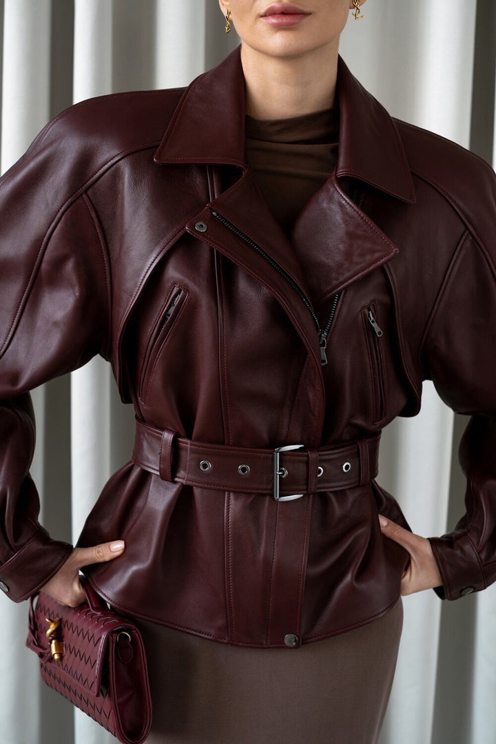 Veste en cuir Silvina