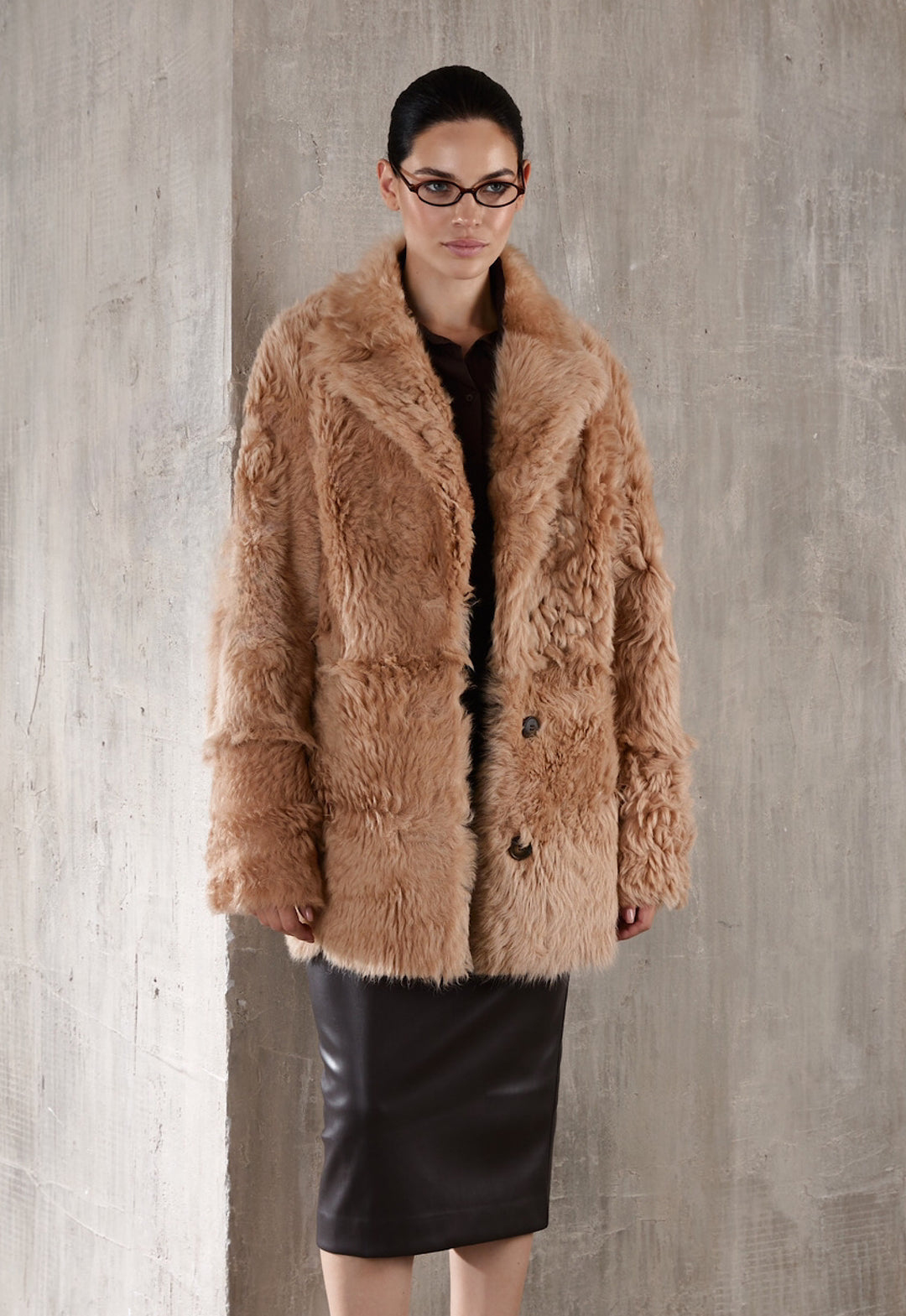 Manteau en peau lainée ADRIE
