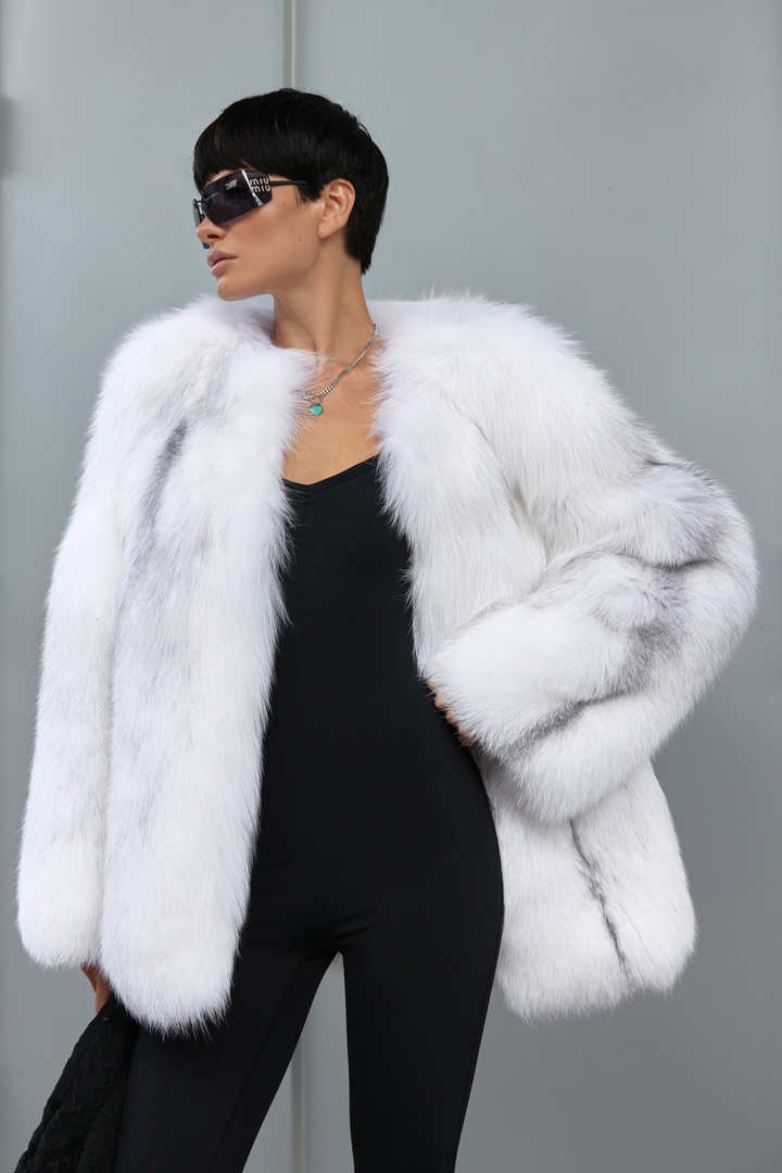 Manteau en fourrure de renard Aurora