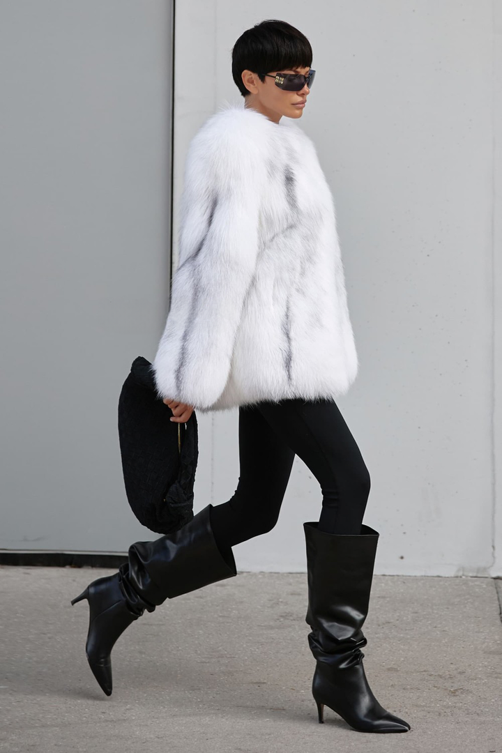 Manteau en fourrure de renard Aurora
