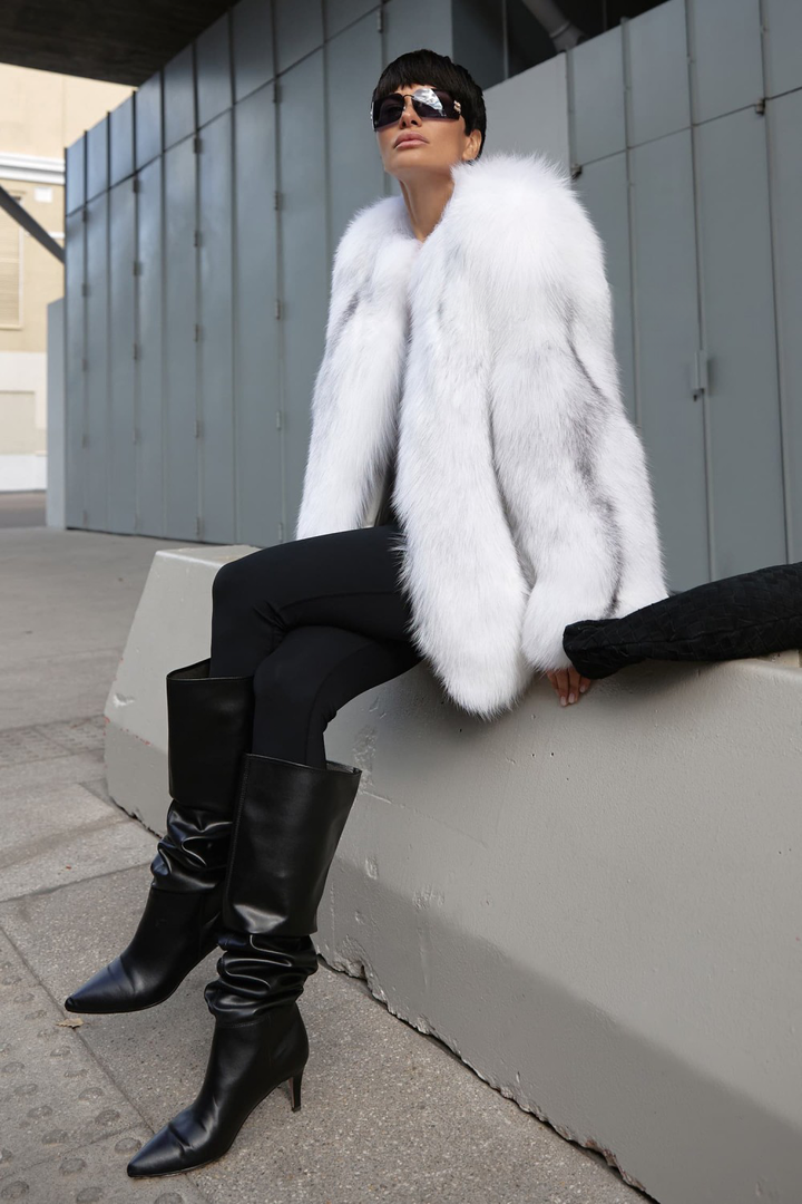 Manteau en fourrure de renard Aurora
