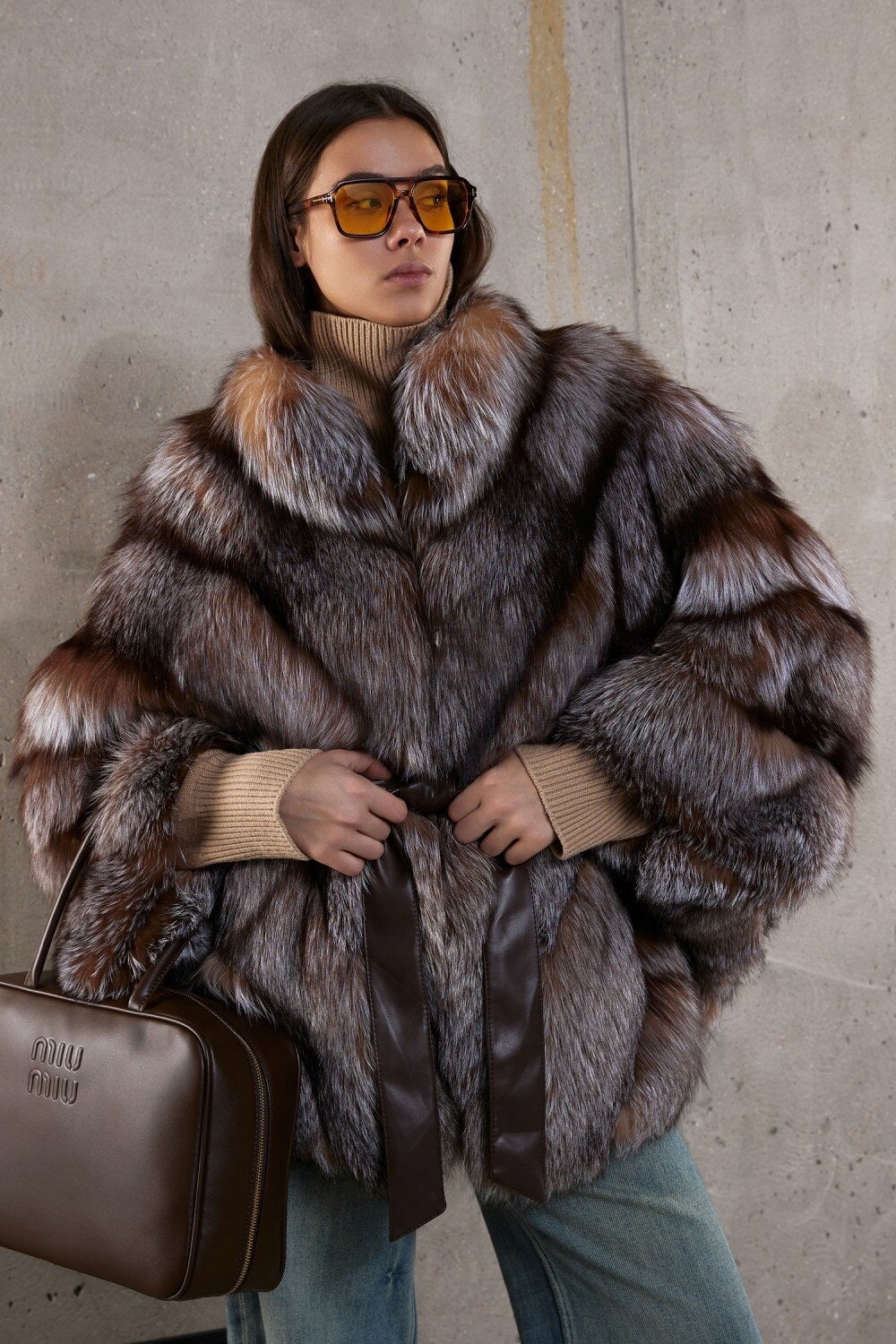 Manteau en fourrure de renard LARISSA