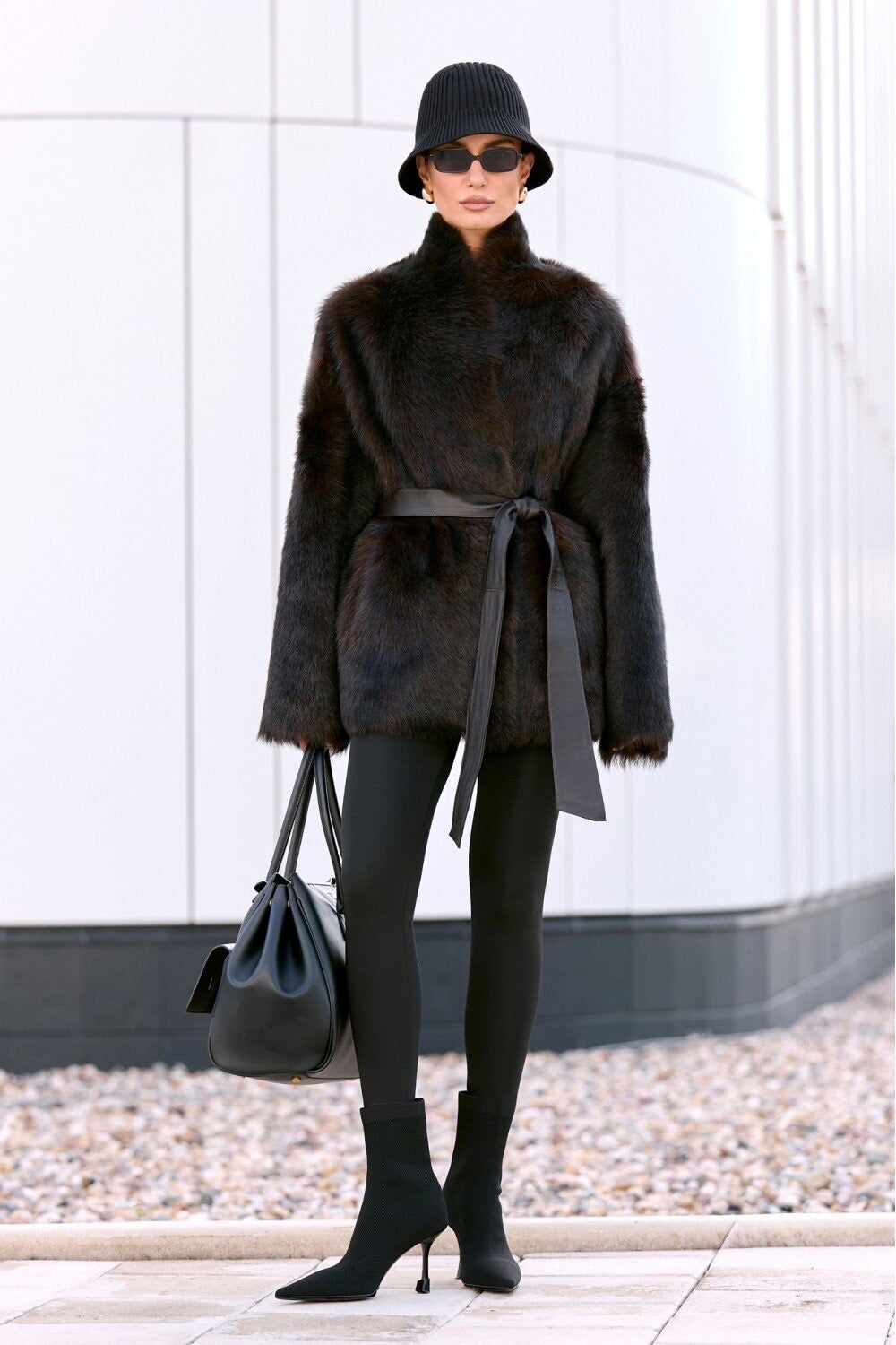 Veste Corina en peau retournée