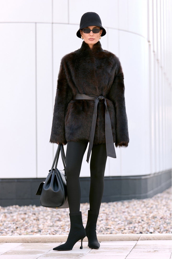 Veste Corina en peau retournée