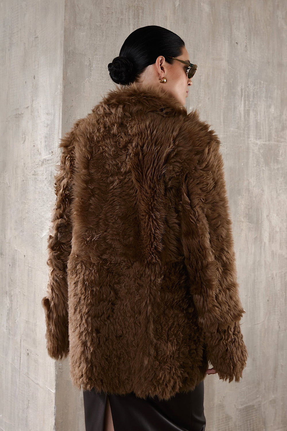 Manteau en peau lainée ADRIE