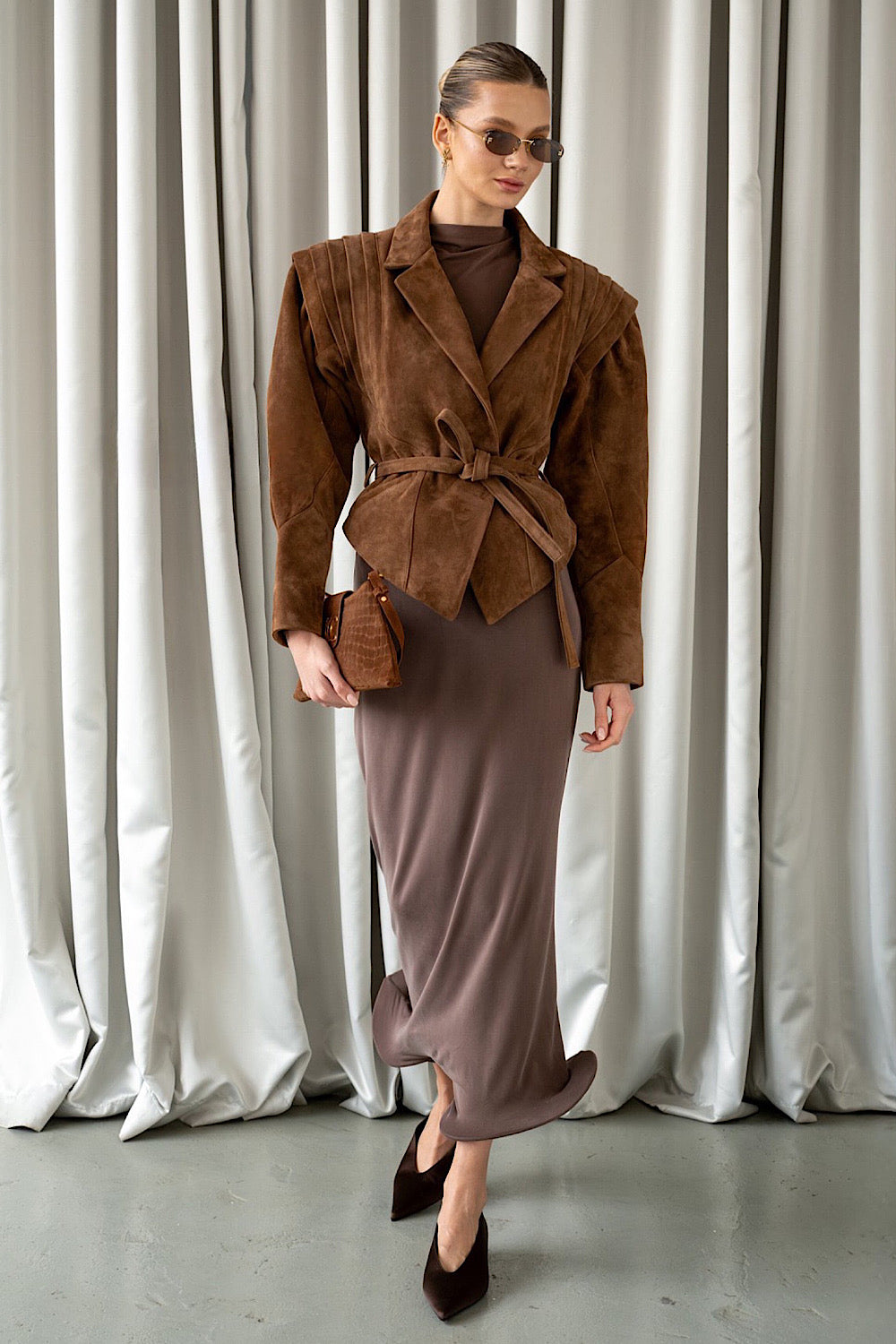 Veste en daim LIVIA