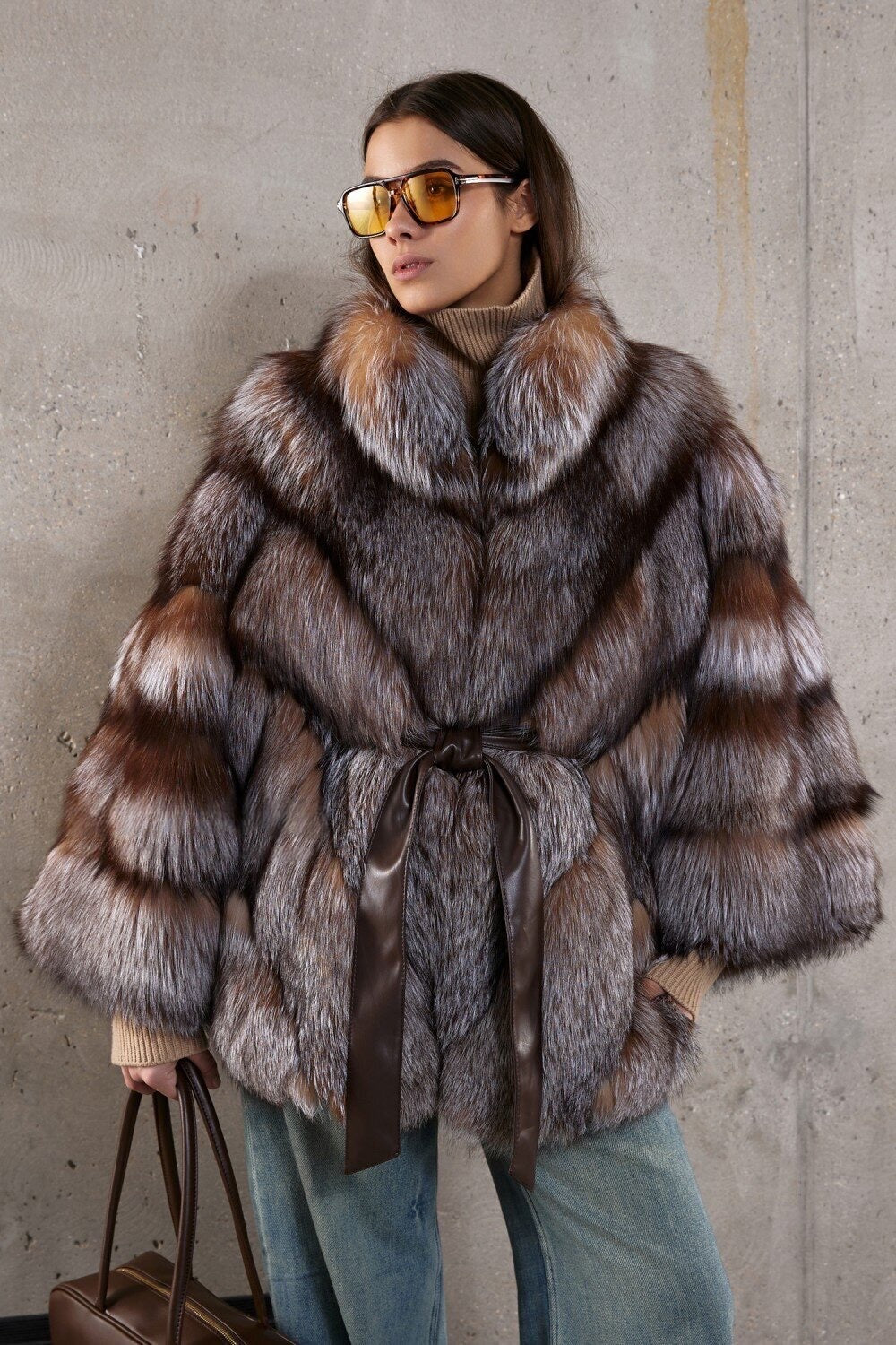 Manteau en fourrure de renard LARISSA