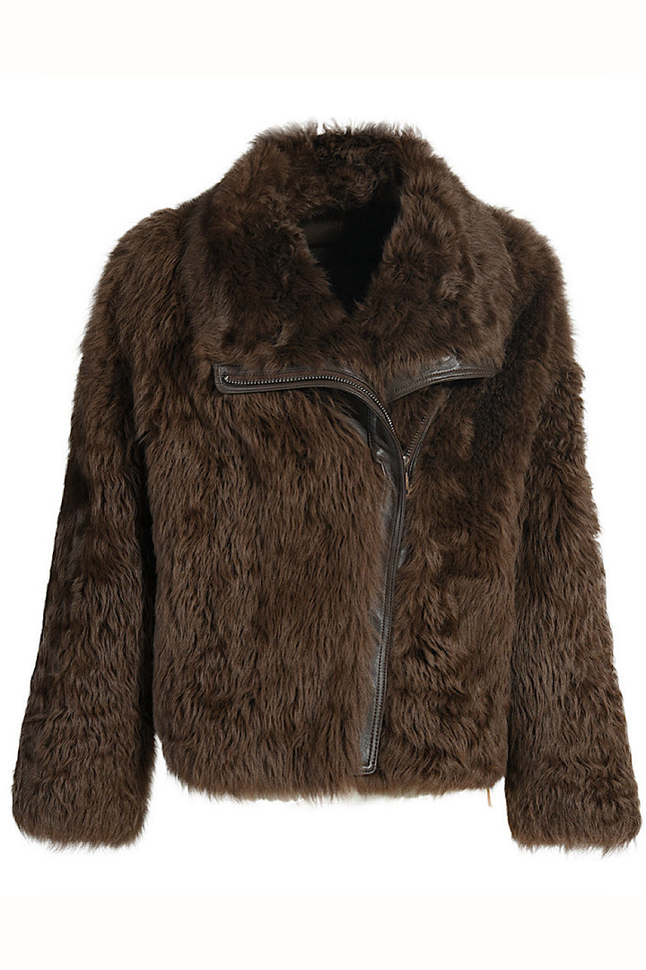 Veste en peau retournée Umbria