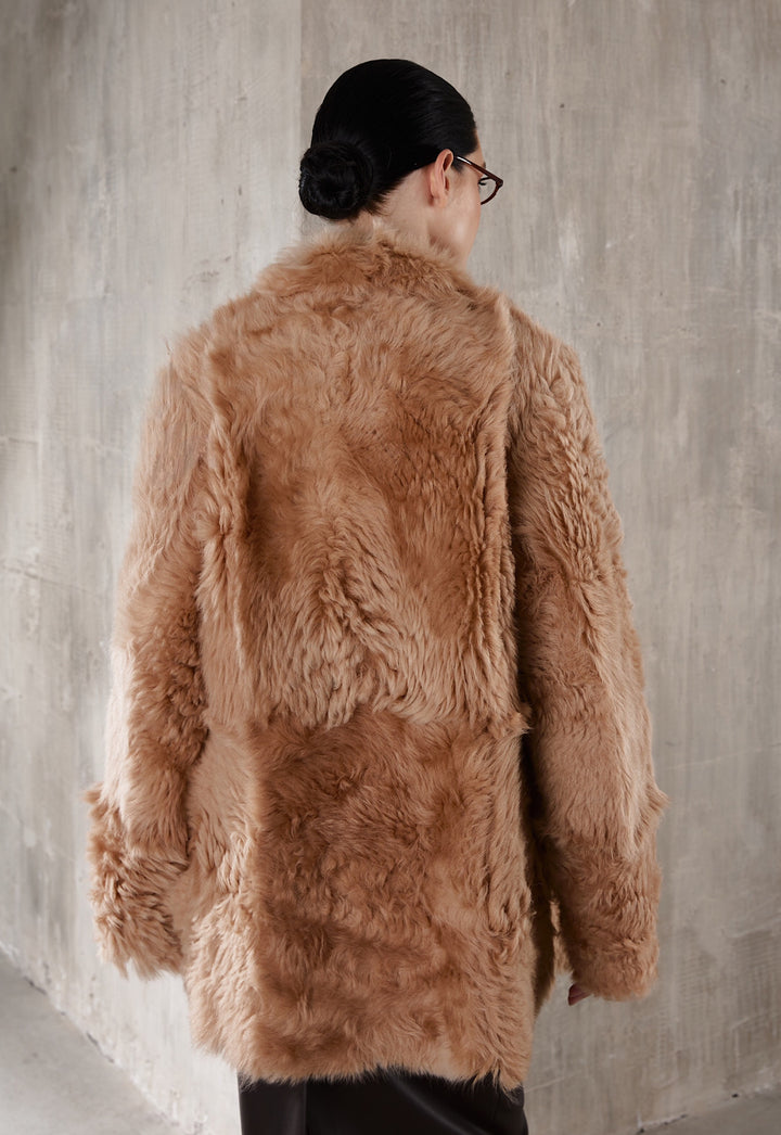 Manteau en peau lainée ADRIE