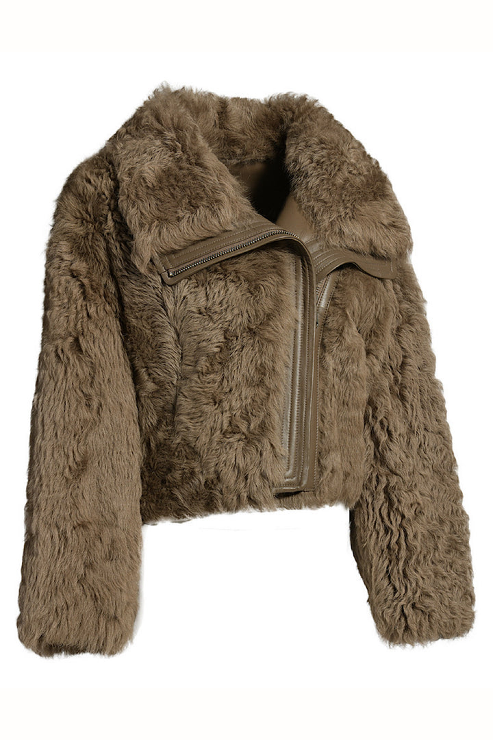 Veste en peau retournée Umbria