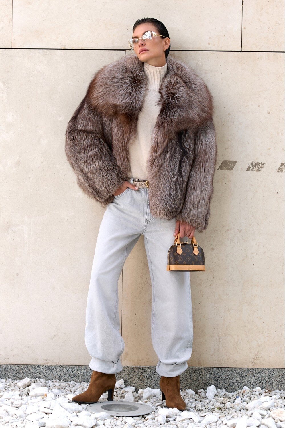 Manteau en fourrure de renard CHIARA