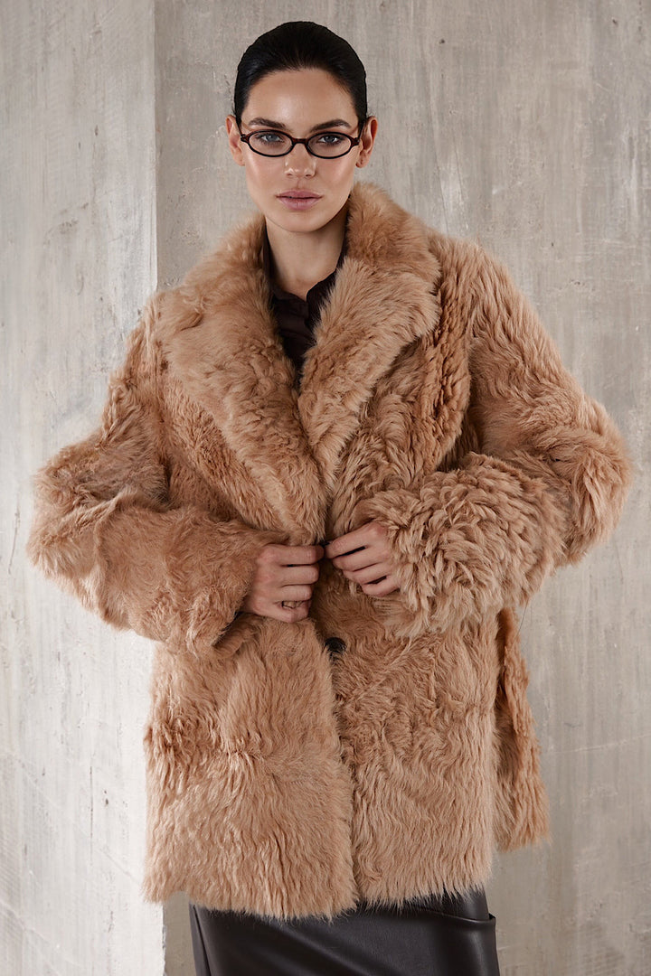 Manteau en peau lainée ADRIE