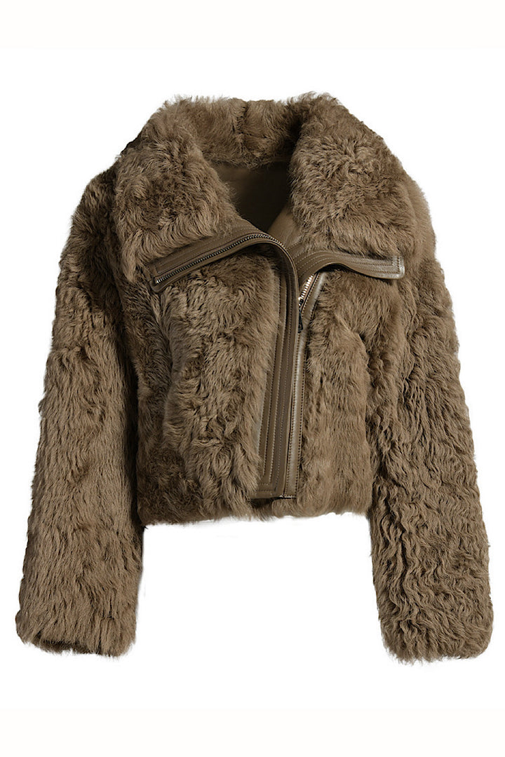 Veste en peau retournée Umbria