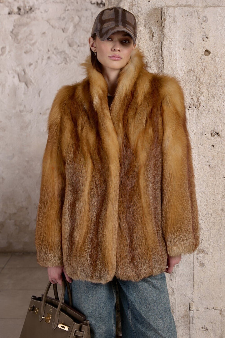 Manteau en fourrure de renard LOLA