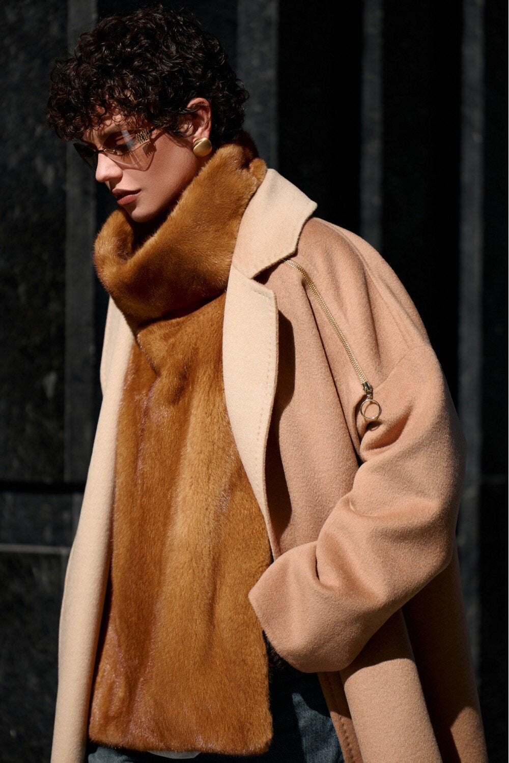 Veste en vison Charlotte Whiskey