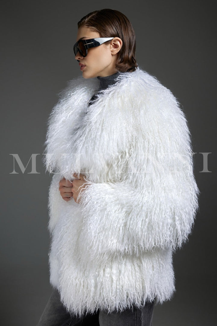 Manteau mongol blanc NADI