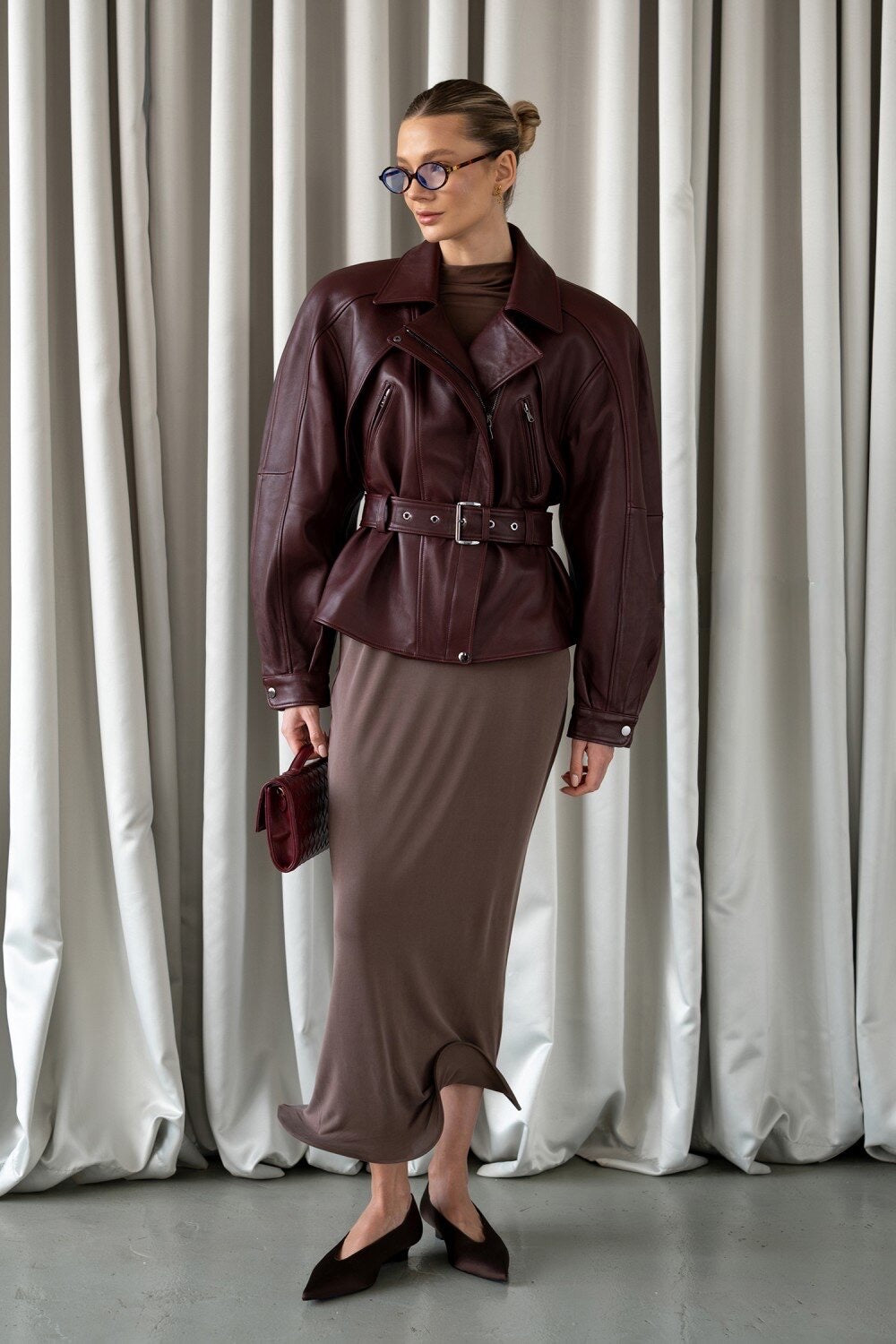 Veste en cuir Silvina