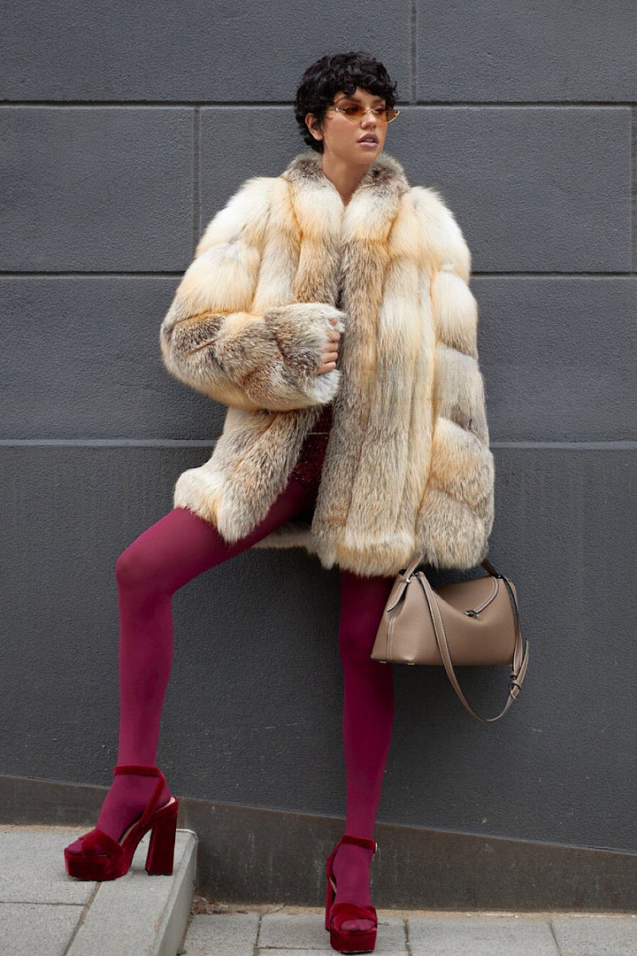 Manteau en fourrure de renard ERINA