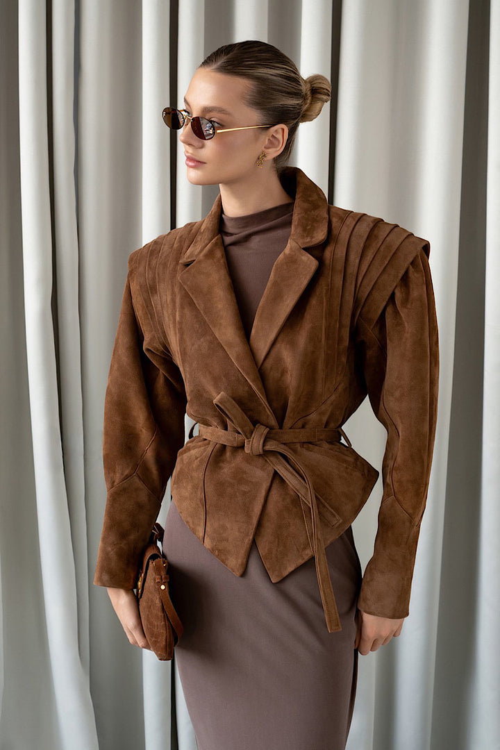Veste en daim LIVIA