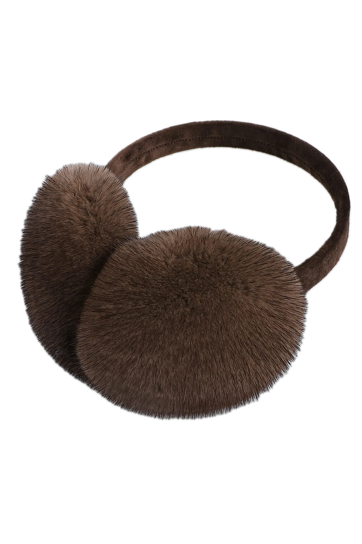 Cache-oreilles en vison brun