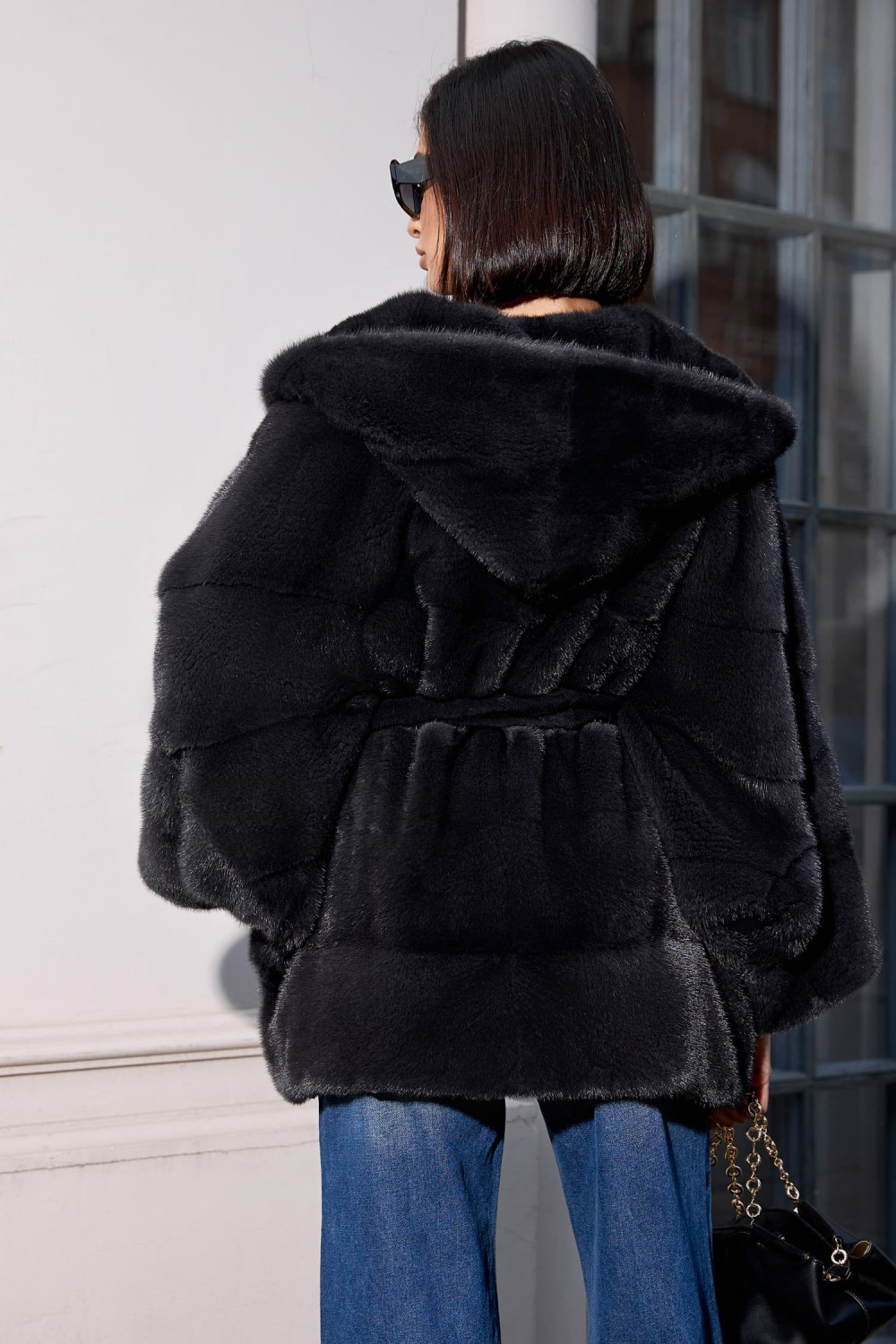 Manteau en vison à capuche ALEXANDRA