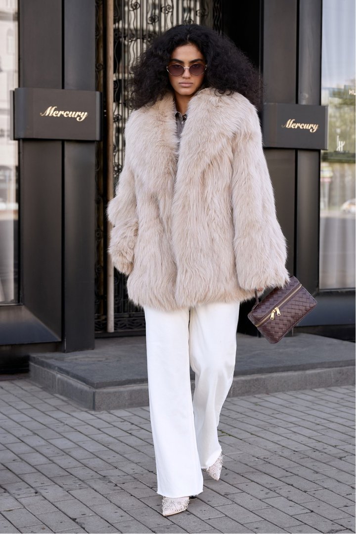 Manteau en fourrure Aziza Fox