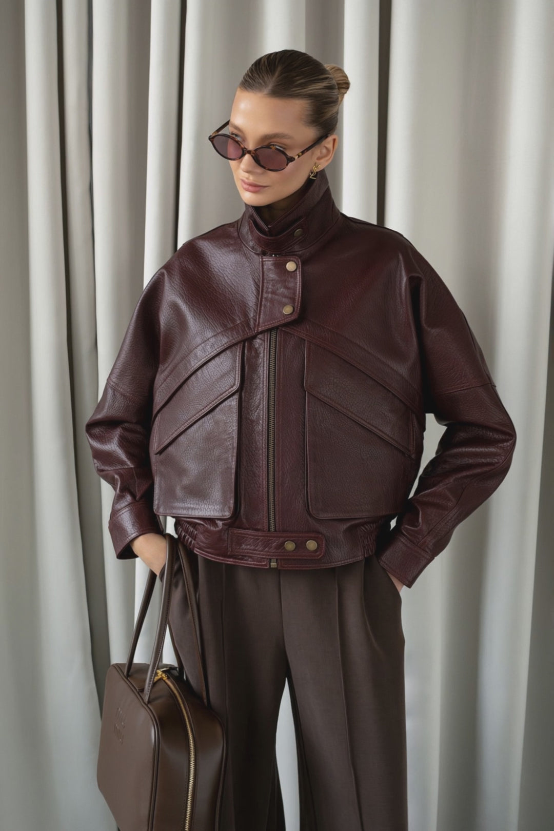 Veste en cuir Odette