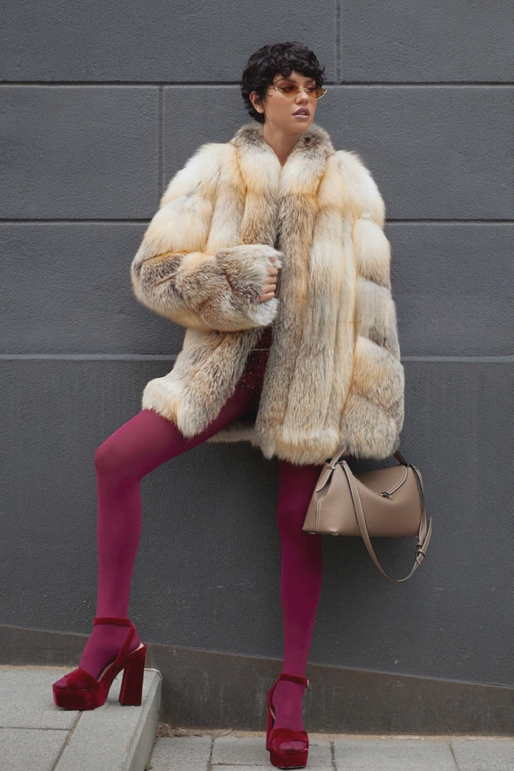 Manteau en fourrure de renard ERINA
